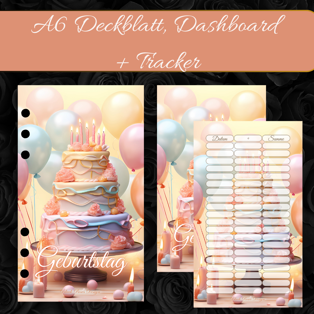 Set Geburtstag - Deckblatt, Dashboard + Tracker