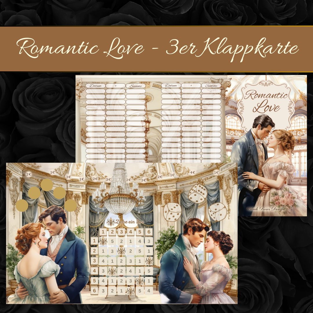 Romantic Love 3er Klappkarte