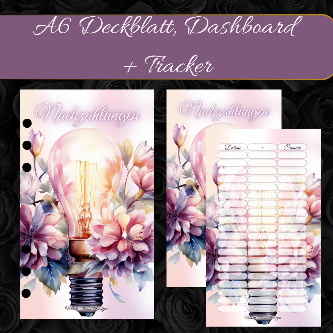 Set Nachzahlung - Deckblatt, Dashboard + Tracker