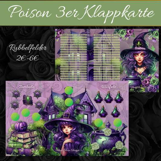 Poison 3er Klappkarte