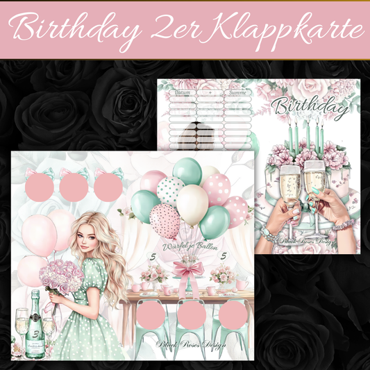 Birthday - 2er Klappkarte