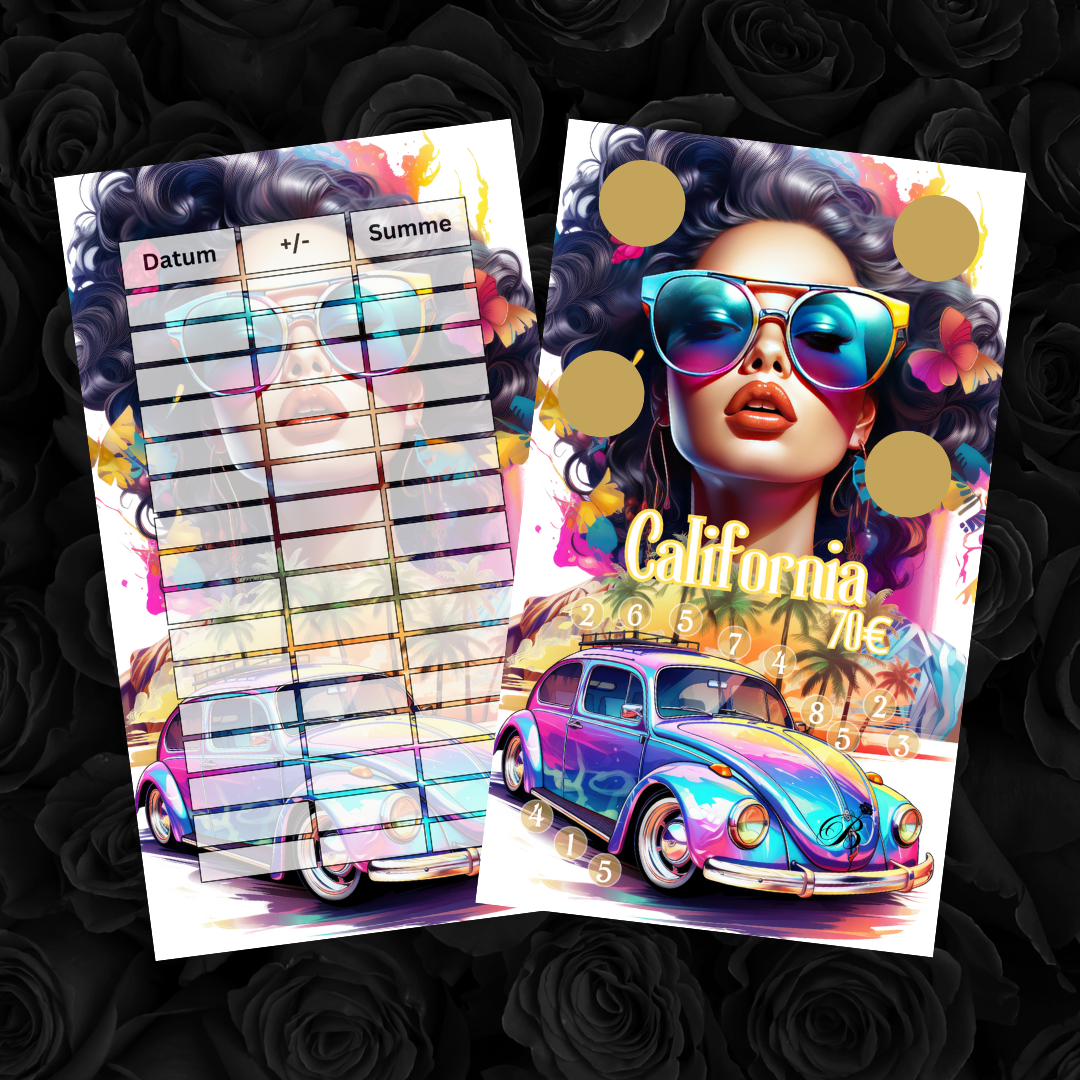 California Mix-Sparchallenge inkl. Tracker auf der Rückseite