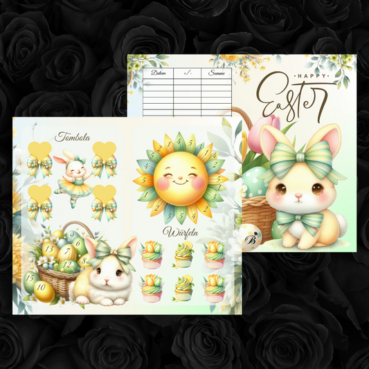 Happy Easter Klappkarte mit 4 Tombola Losen