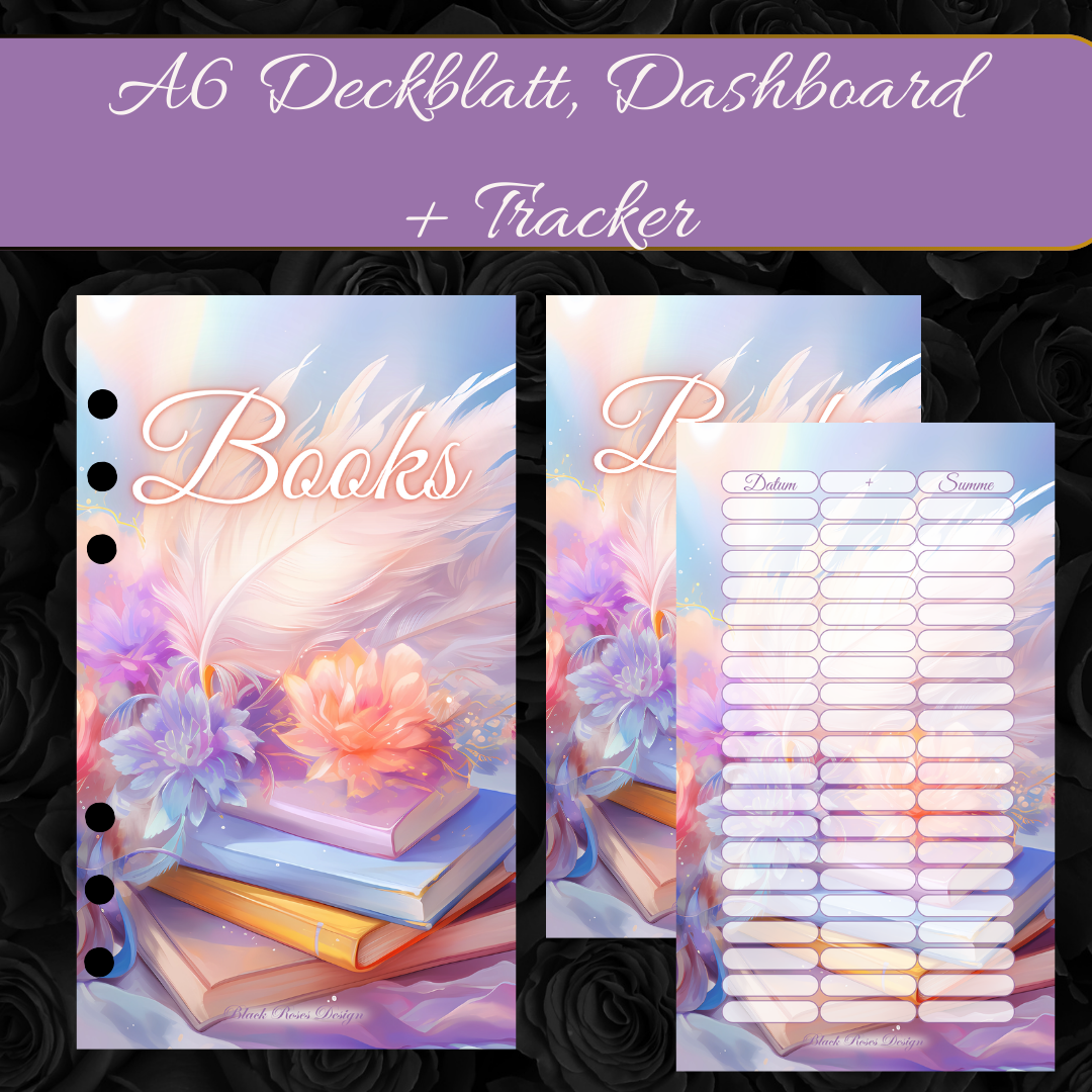 Set Dreamy Books - Deckblatt, Dashboard + Tracker