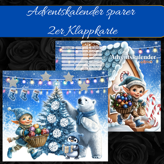Adventskalender sparer 2er  Klappkarte