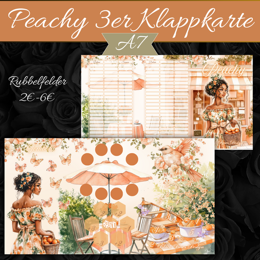 Peachy 3er Klappkarte A7