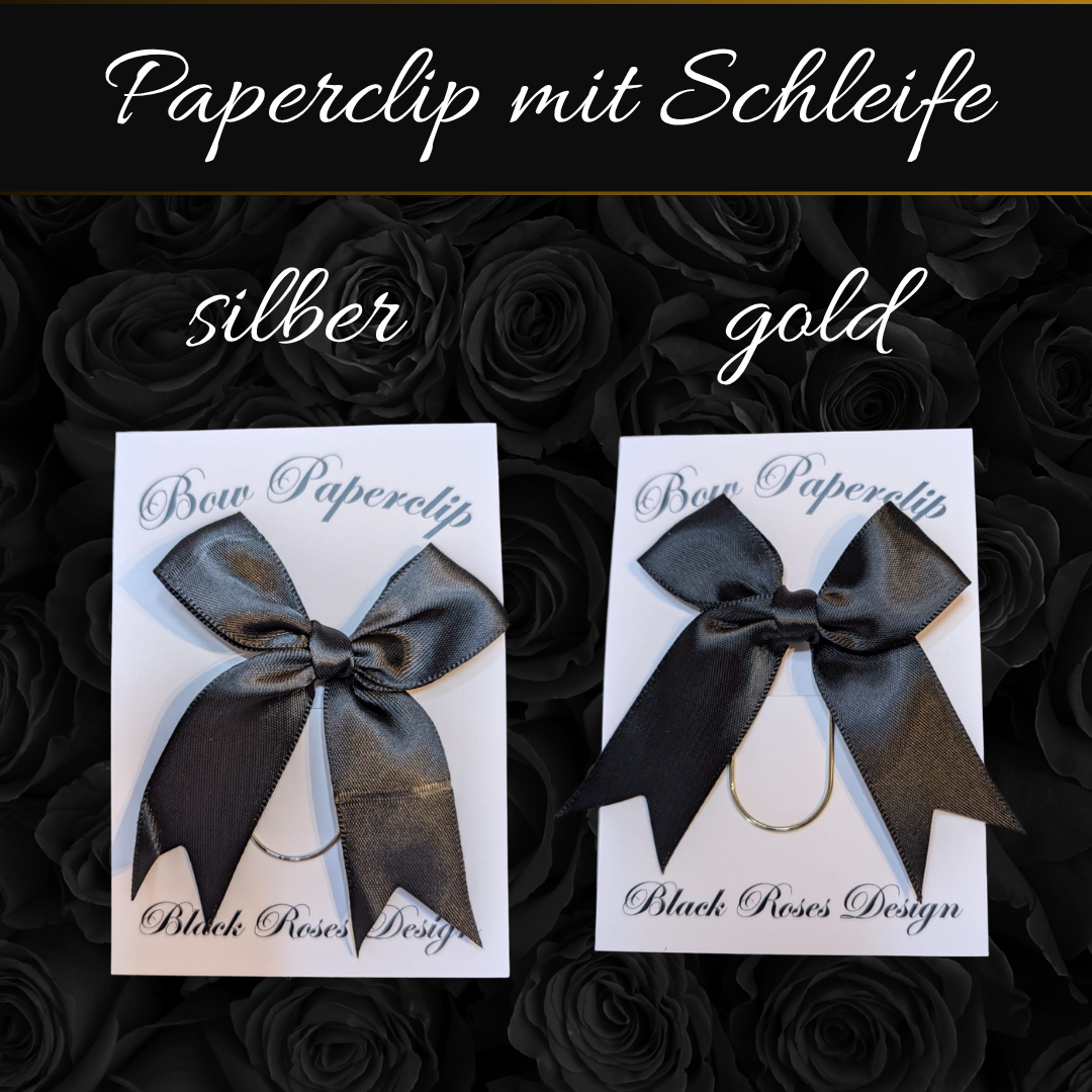Paperclip mit Schleife – Stilvolles Accessoire für Planner, Journals & Notizbücher