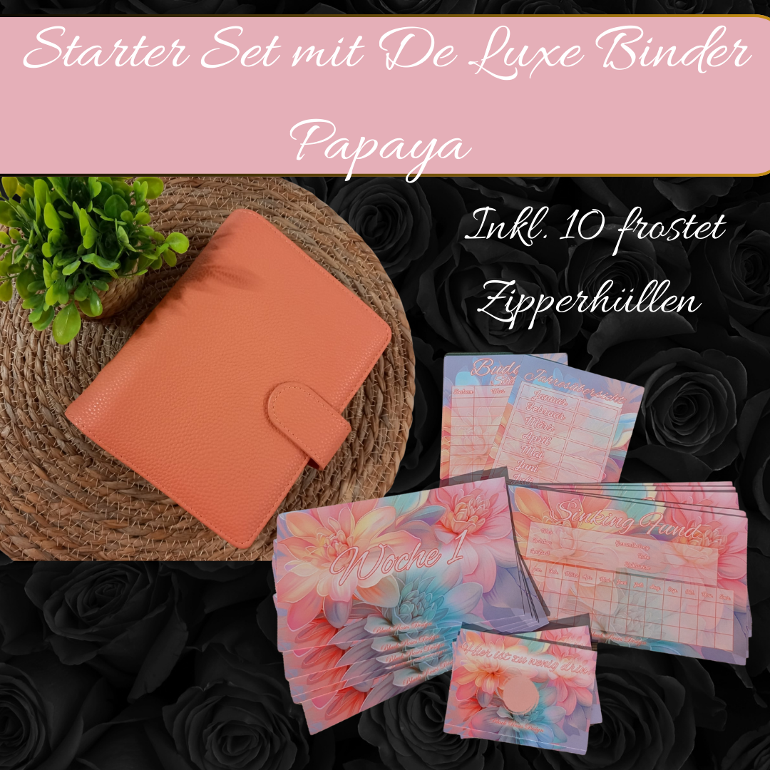Budget Starter Set Pastell Flower inkl. De Luxe Binder (Farbe wählbar)