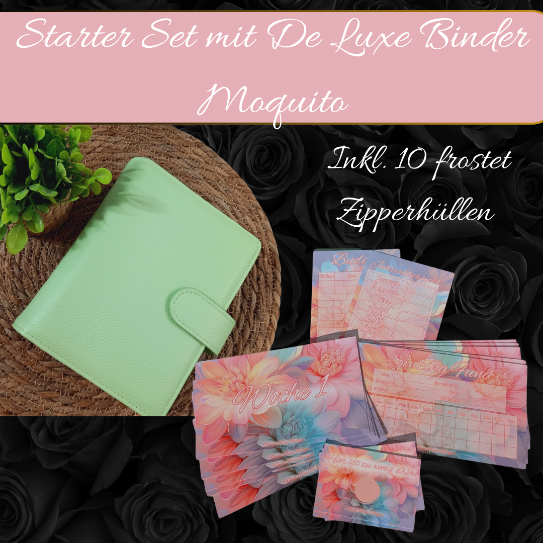 Budget Starter Set Pastell Flower inkl. De Luxe Binder (Farbe wählbar)