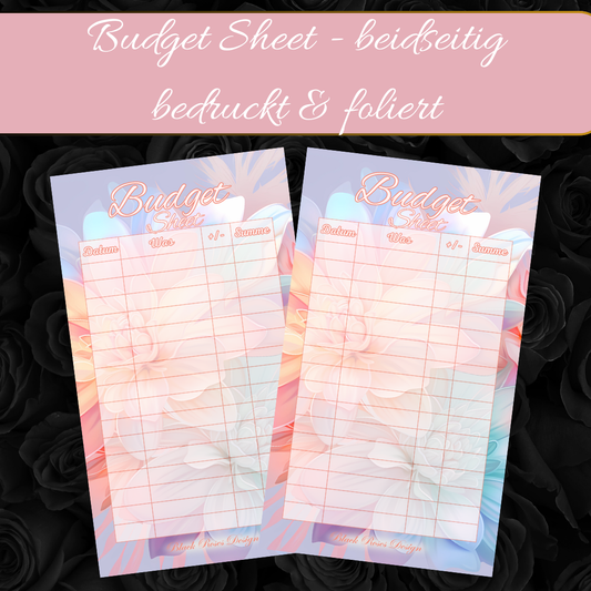Budget Sheet 3er Set beidseitig foliert