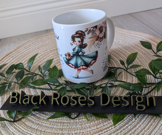 Black Roses Design Tasse