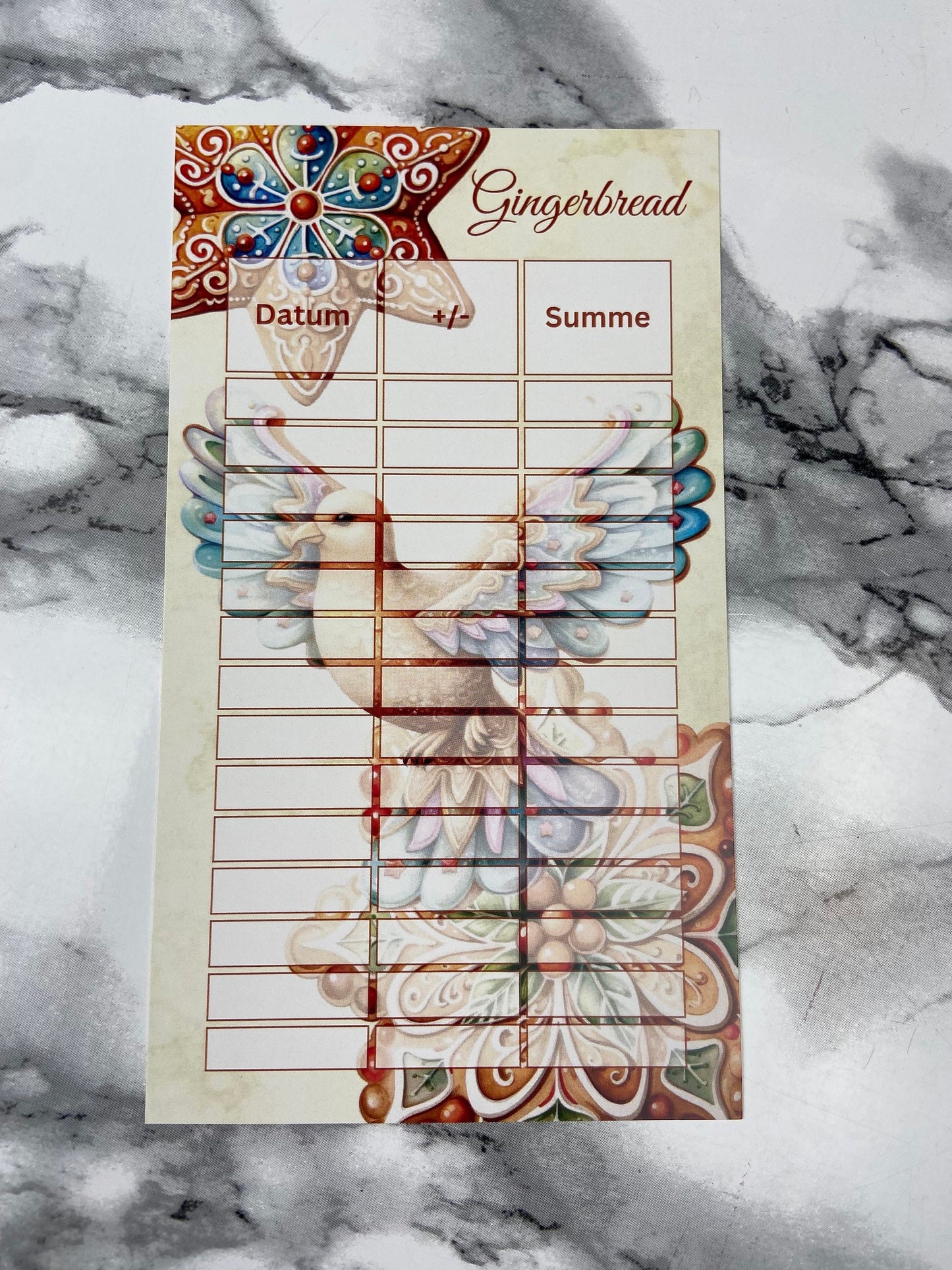 Gingerbread + doppelseitig bedruckten Tracker