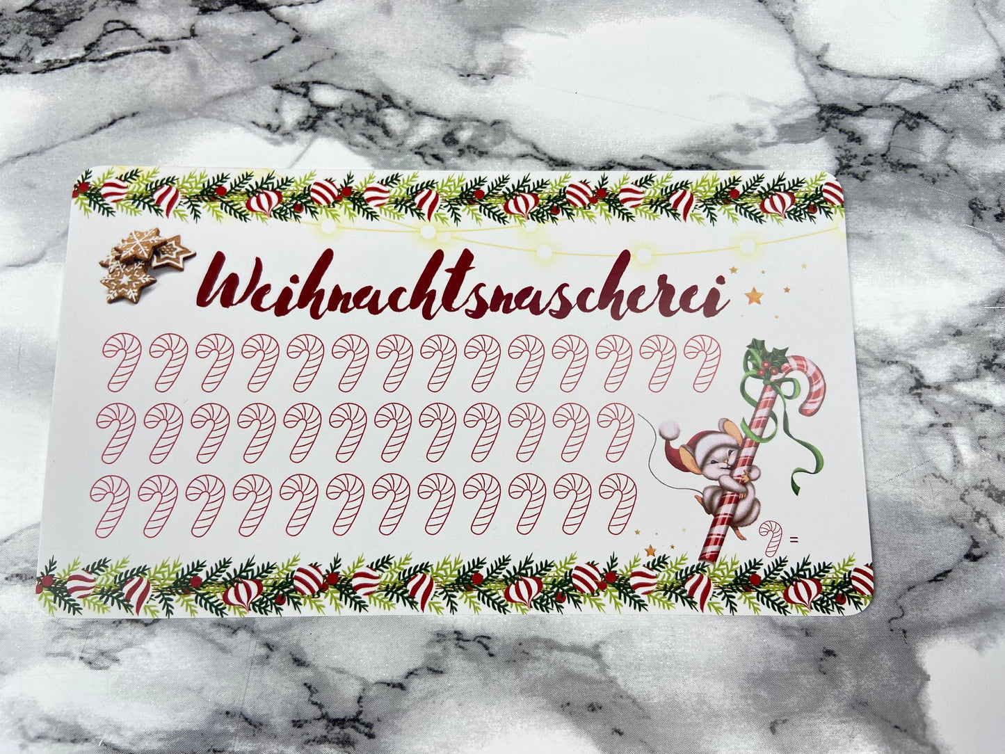Weihnachtsnascherei Sparchallenge zum ausmalen