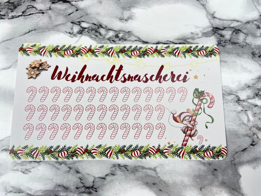 Weihnachtsnascherei Sparchallenge zum ausmalen