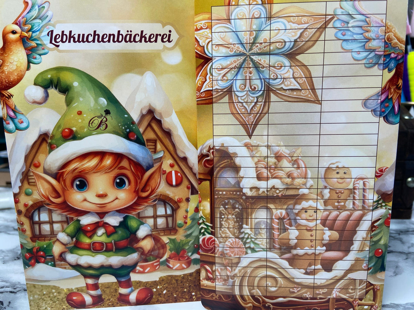 Lebkuchenbäckerei Klappkarte