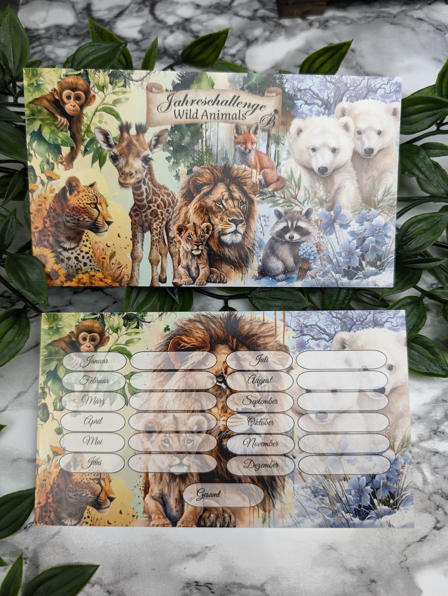 Mini Jahreschallenge Wild Animal mit passendem Dashboard und Tracker