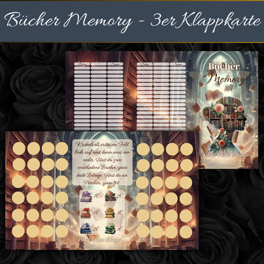 Bücher Memory - 3er Klappkarte
