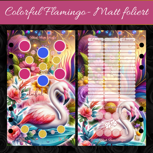 Colorful Flamingo Rubbel-Challenge