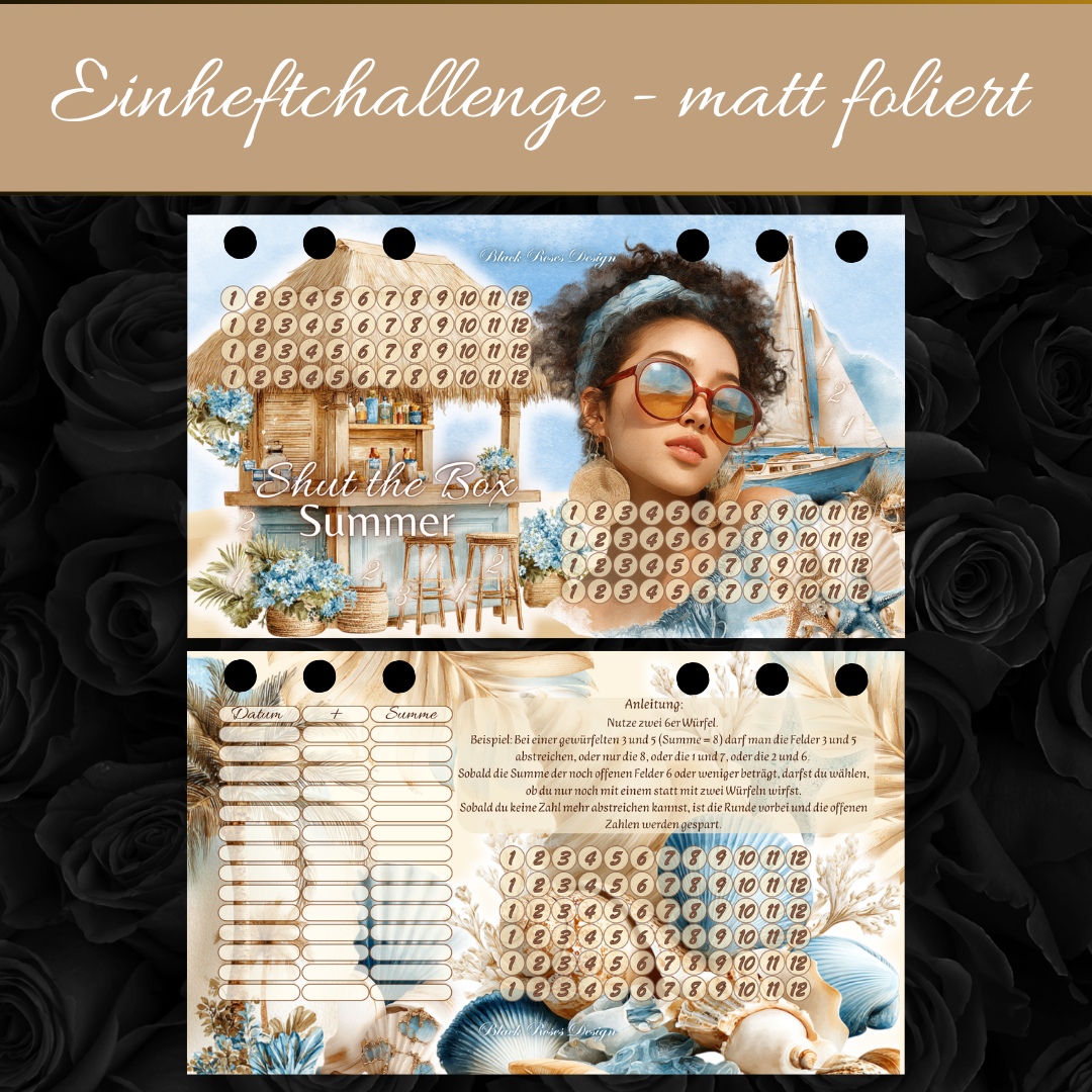 Shut the Box - Summer | Einheftchallenge Matt foliert