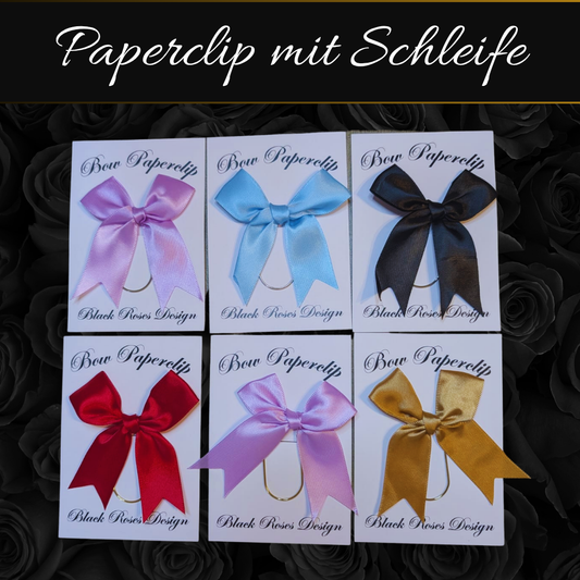 Paperclip mit Schleife – Stilvolles Accessoire für Planner, Journals & Notizbücher