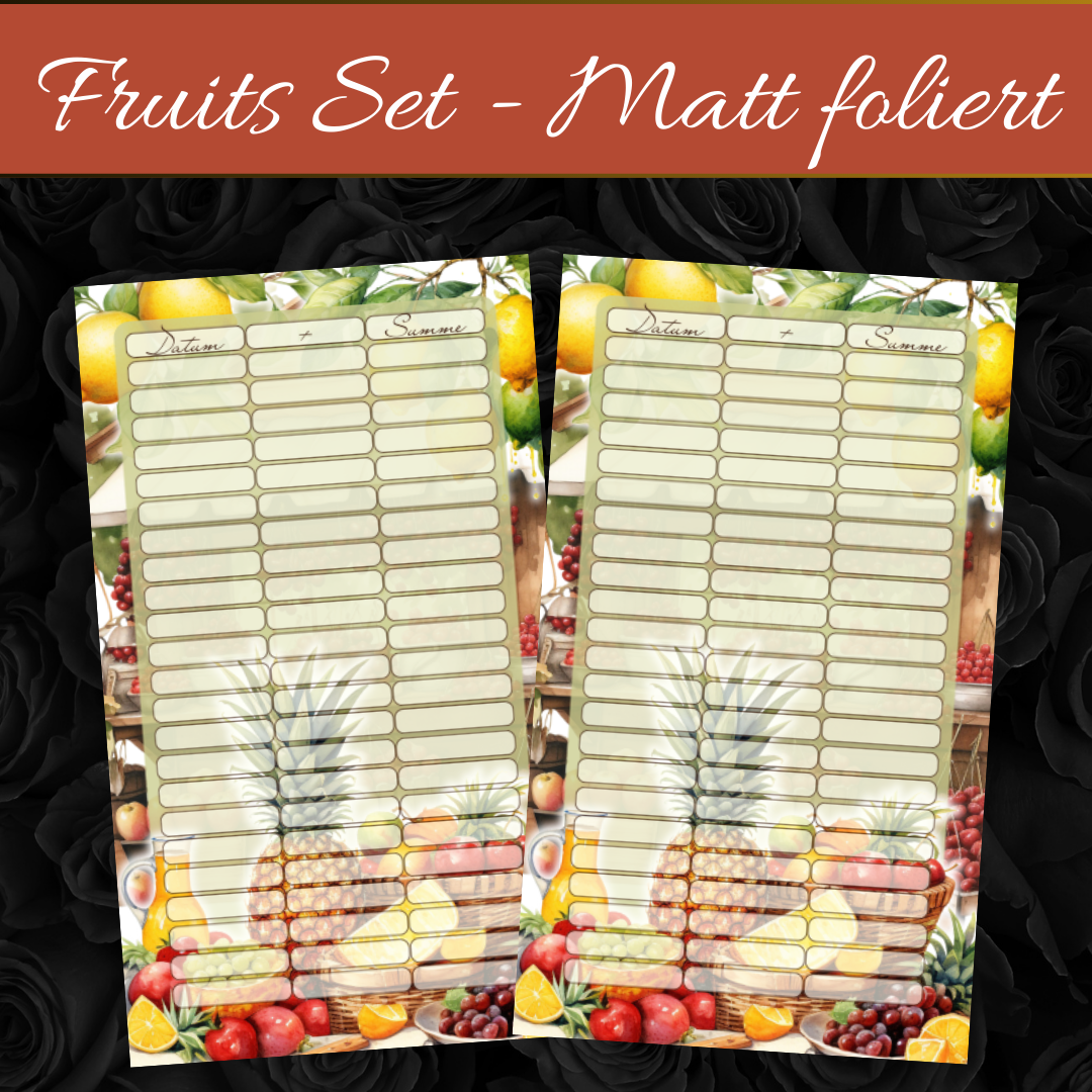 Fruits Set A6 - folierte Challenge