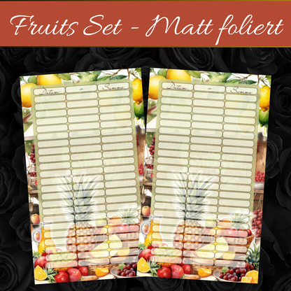 Fruits Set A6 - folierte Challenge