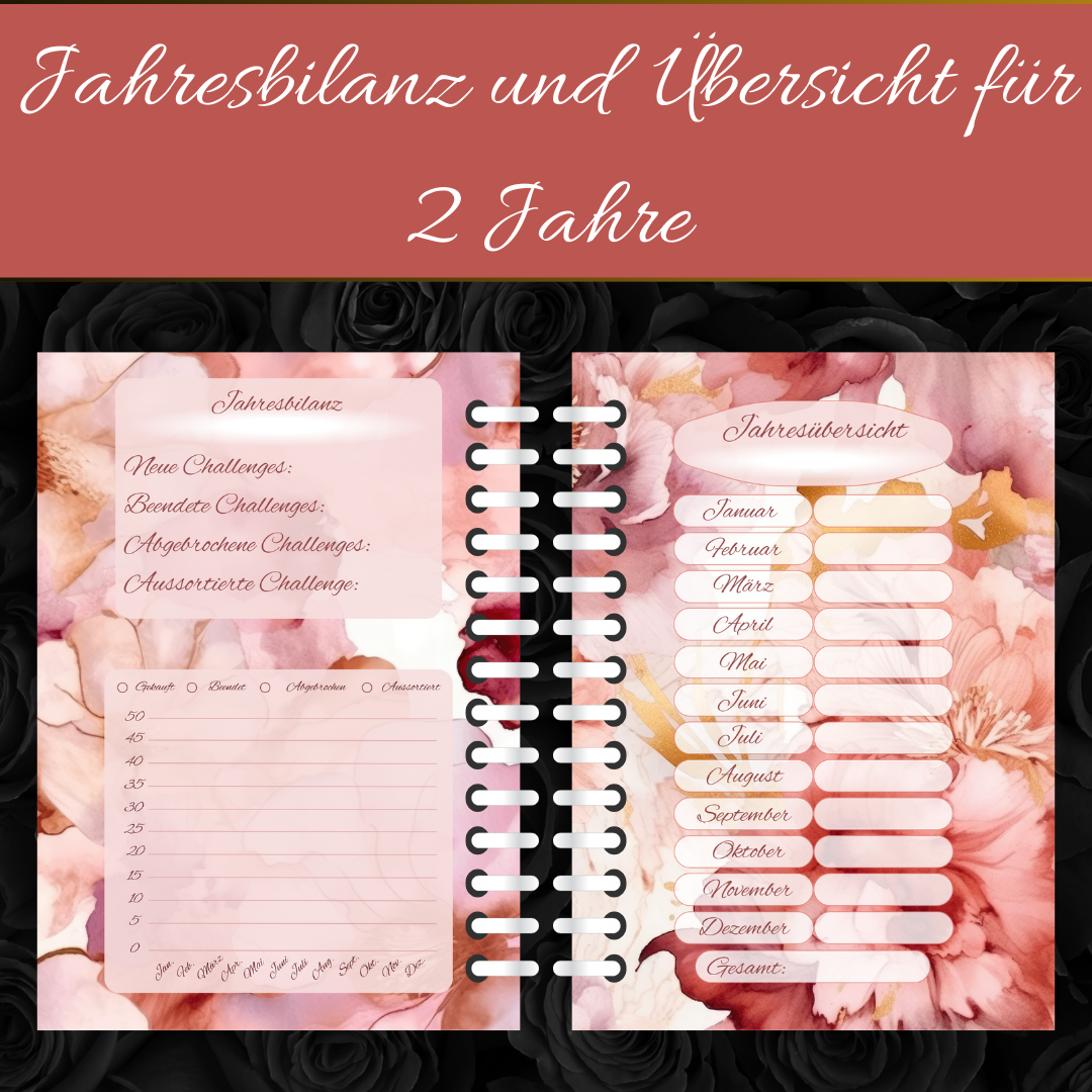 Meine Challenge Übersicht A5 - Spiralheft