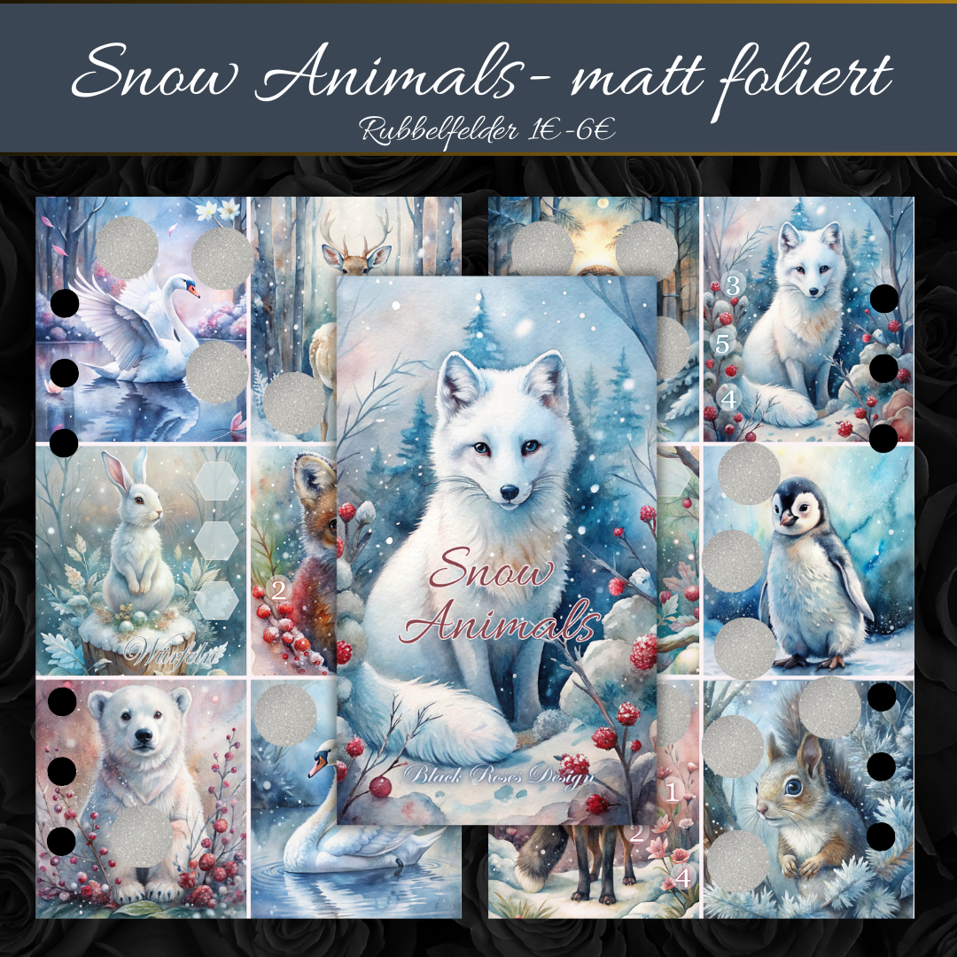 Snow Animals Mix-Challenge - matt foliert