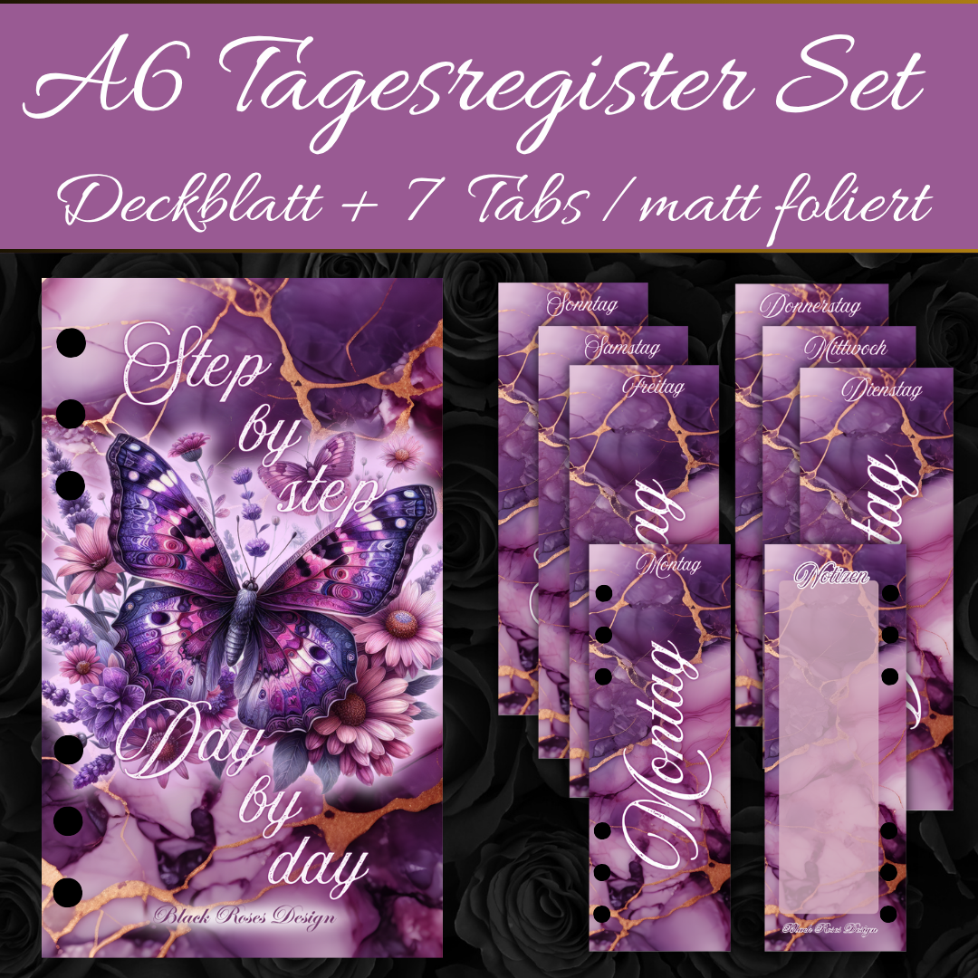 A6 Tages Register Step by step, Day by day