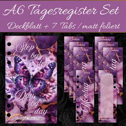 A6 Tages Register Step by step, Day by day