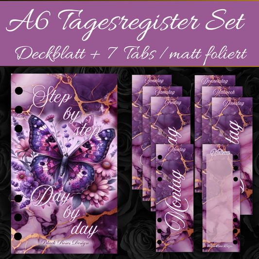 A6 Tages Register Step by step, Day by day