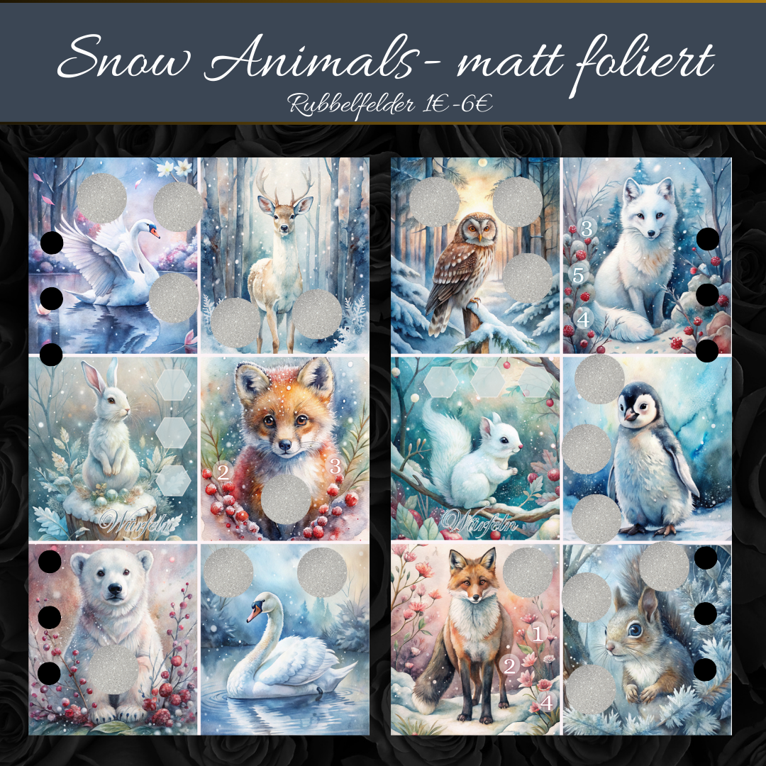 Snow Animals Mix-Challenge - matt foliert