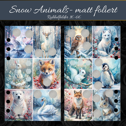 Snow Animals Mix-Challenge - matt foliert