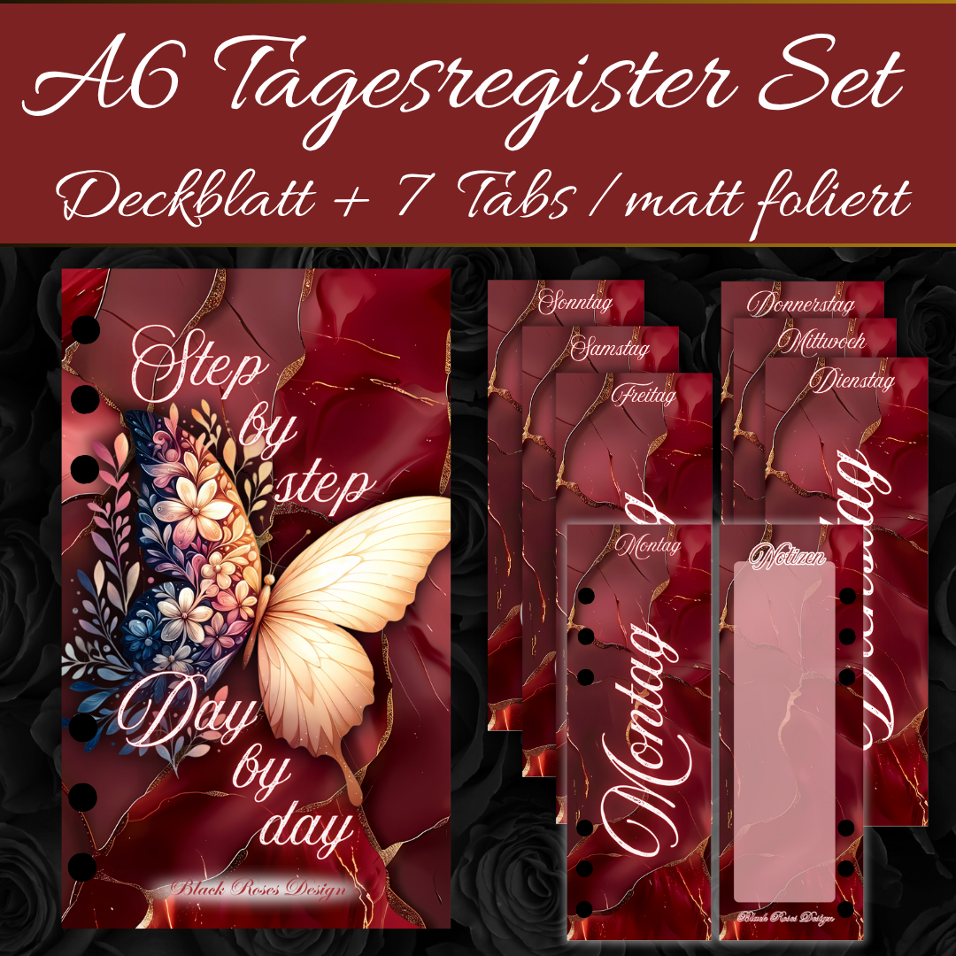 A6 Tages Register Step by step, Day by day