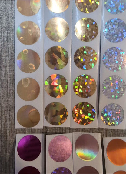 Rubbelsticker 50 Stk. / 16mm - verschiedene Farben