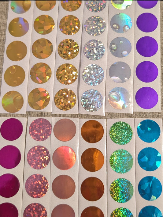 Rubbelsticker 50 Stk. / 16mm - verschiedene Farben